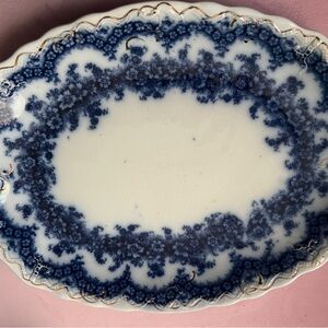 Wood & Son "Argyle" Flow Blue Platter